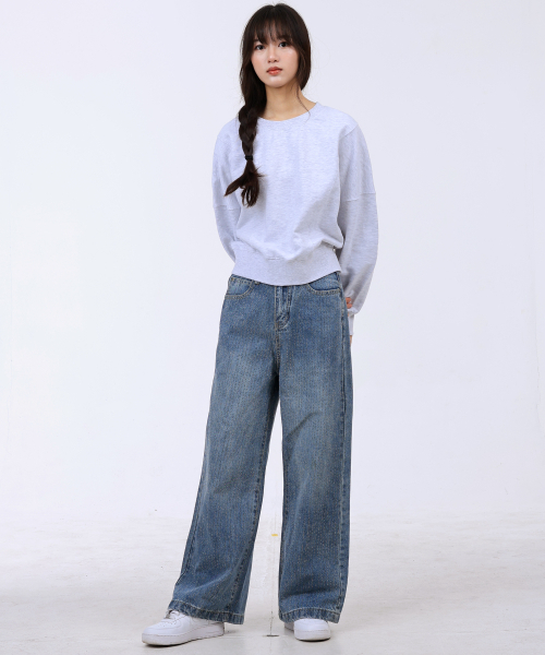 REBRENNER(リブレンナー)の「ムードディテール クロップドスウェットシャツ ホワイトメランジ(スウェット・レディース・その他・FREE)」の5枚目の写真
