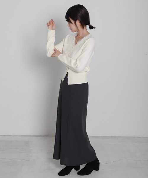 libelle more(リベル モア)の「美シルエットカットジョーゼットナロースカート(スカート・レディース・チャコールグレー/ブラック/モカ・M/L)」の19枚目の写真