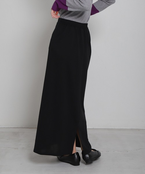 libelle more(リベル モア)の「美シルエットカットジョーゼットナロースカート(スカート・レディース・チャコールグレー/ブラック/モカ・M/L)」の8枚目の写真