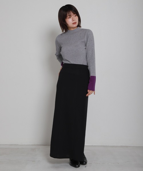libelle more(リベル モア)の「美シルエットカットジョーゼットナロースカート(スカート・レディース・チャコールグレー/ブラック/モカ・M/L)」の5枚目の写真