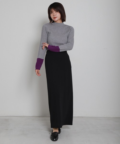 libelle more(リベル モア)の「美シルエットカットジョーゼットナロースカート(スカート・レディース・チャコールグレー/ブラック/モカ・M/L)」の6枚目の写真