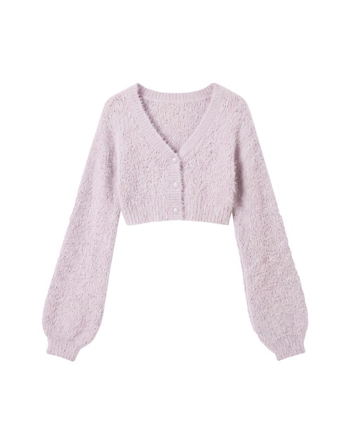 Rose Muse（ロゼミューズ）の「Fluffy short cardigan（カーディガン/ボレロ・レディース・グレー/アイボリー/ピンク・FREE）」の5枚目の写真