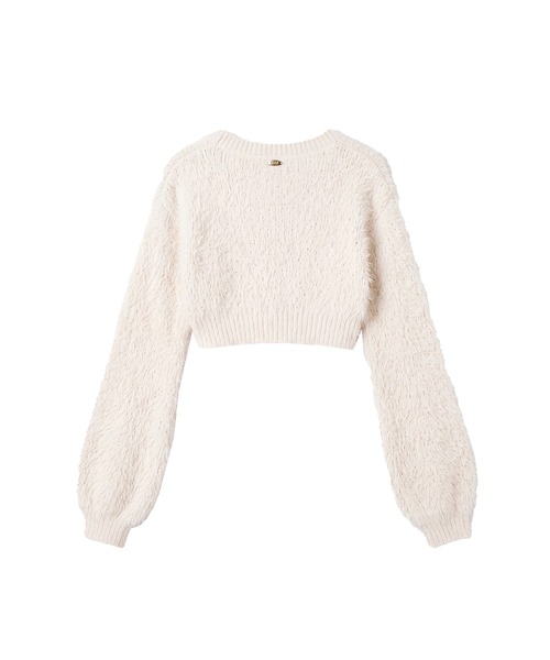 Rose Muse（ロゼミューズ）の「Fluffy short cardigan（カーディガン/ボレロ・レディース・グレー/アイボリー/ピンク・FREE）」の9枚目の写真