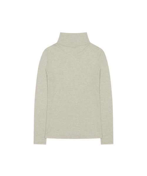 VANONE ATELIER(バノンアトリエ)の「A3631 リファイン ハーフネックトップ_Oatmeal(Tシャツ/カットソー・レディース・オートミール・FREE)」の2枚目の写真