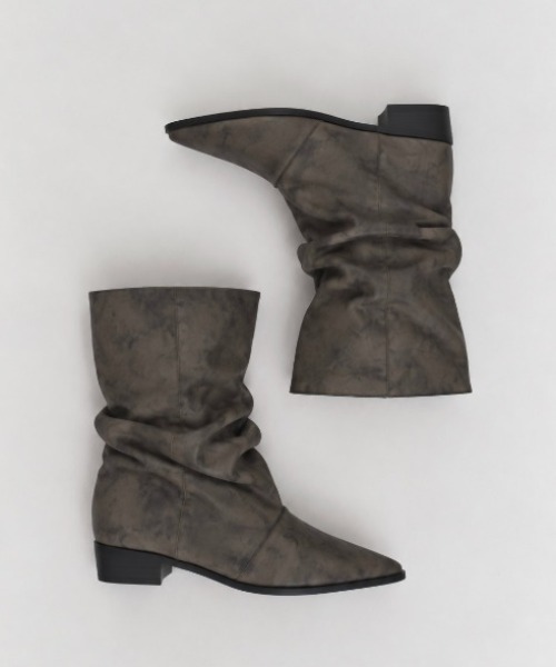 Rohwel(ローウェル)の「Vintage Washed Short Boots / ヴィンテージウォッシュショートブーツ(ブーツ・レディース・ブラック/グレー・LARGE/MEDIUM/SMALL)」の1枚目の写真