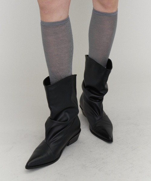 Rohwel(ローウェル)の「Vintage Washed Short Boots / ヴィンテージウォッシュショートブーツ(ブーツ・レディース・ブラック/グレー・LARGE/MEDIUM/SMALL)」の18枚目の写真