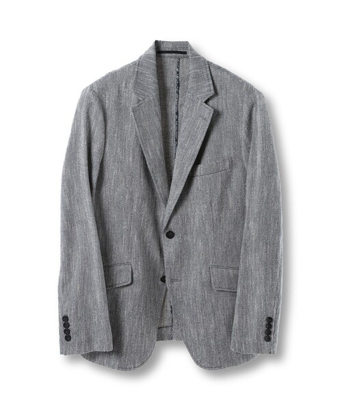 MEN'S BIGI(メンズビギ)の「リネン調スラブメランジジャケット(テーラードジャケット・メンズ・ネイビー・1/2)」の1枚目の写真