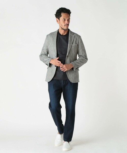 MEN'S BIGI(メンズビギ)の「リネン調スラブメランジジャケット(テーラードジャケット・メンズ・ネイビー・1/2)」の4枚目の写真
