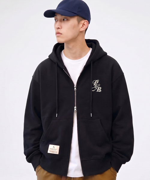 PAPERBOY(ペーパーボーイ)の「レガシー トゥウェア ジップアップパーカー-ブラック(パーカー・レディース・その他・X-LARGE/SMALL/MEDIUM/LARGE)」の2枚目の写真