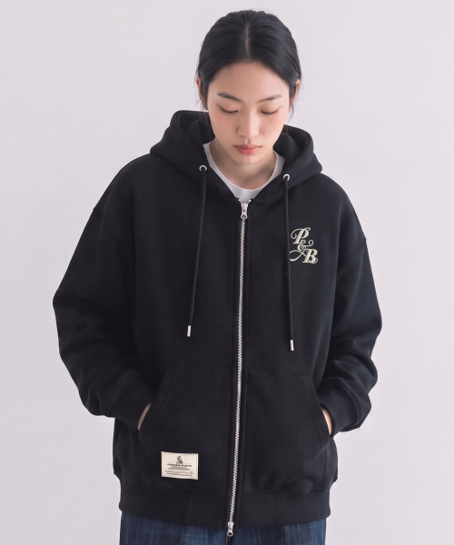 PAPERBOY(ペーパーボーイ)の「レガシー トゥウェア ジップアップパーカー-ブラック(パーカー・レディース・その他・X-LARGE/SMALL/MEDIUM/LARGE)」の3枚目の写真