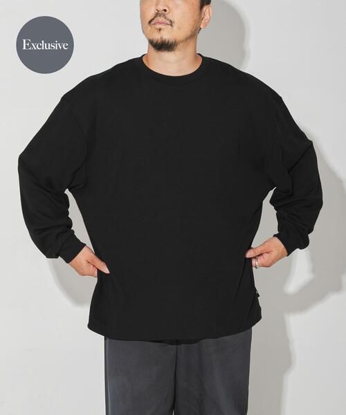HANES（ヘインズ）の「HANES×LOWERCASE　Crew Neck L/S Tee（Tシャツ/カットソー・メンズ・ブラック/ライトグレー・X-LARGE/LARGE/MEDIUM/XX-LARGE）」の2枚目の写真