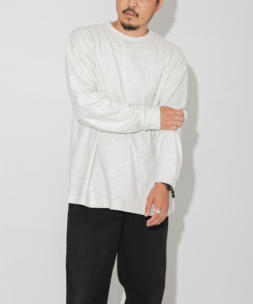 HANES（ヘインズ）の「HANES×LOWERCASE　Crew Neck L/S Tee（Tシャツ/カットソー・メンズ・ブラック/ライトグレー・X-LARGE/LARGE/MEDIUM/XX-LARGE）」の3枚目の写真