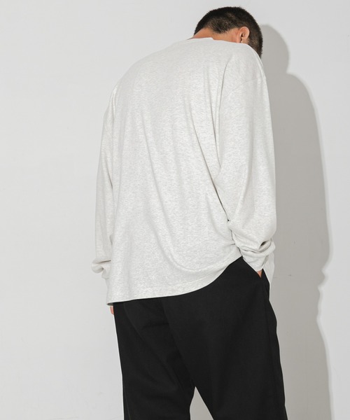 HANES（ヘインズ）の「HANES×LOWERCASE　Crew Neck L/S Tee（Tシャツ/カットソー・メンズ・ブラック/ライトグレー・X-LARGE/LARGE/MEDIUM/XX-LARGE）」の4枚目の写真
