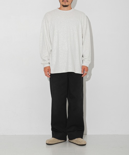 HANES（ヘインズ）の「HANES×LOWERCASE　Crew Neck L/S Tee（Tシャツ/カットソー・メンズ・ブラック/ライトグレー・X-LARGE/LARGE/MEDIUM/XX-LARGE）」の5枚目の写真