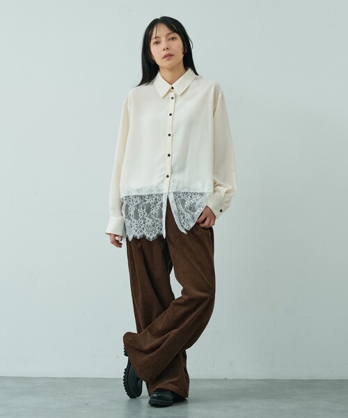 abahouse mavie(アバハウスマヴィ)の「【ベッキーコラボ】コールカーブパンツ(その他パンツ・レディース・ダークネイビー/ダークグリーン/ブラウン・38/36)」の7枚目の写真