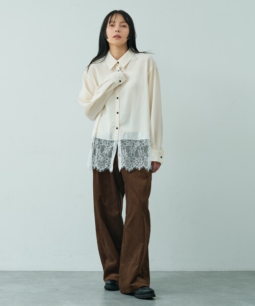 abahouse mavie(アバハウスマヴィ)の「【ベッキーコラボ】コールカーブパンツ(その他パンツ・レディース・ダークネイビー/ダークグリーン/ブラウン・38/36)」の8枚目の写真