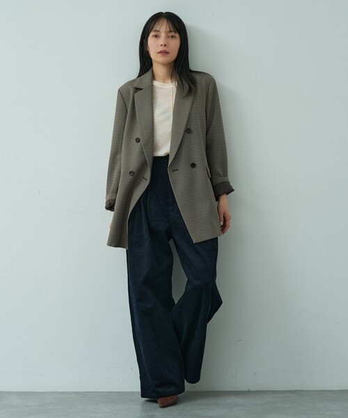 abahouse mavie(アバハウスマヴィ)の「【ベッキーコラボ】コールカーブパンツ(その他パンツ・レディース・ダークネイビー/ダークグリーン/ブラウン・38/36)」の10枚目の写真
