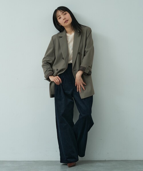 abahouse mavie(アバハウスマヴィ)の「【ベッキーコラボ】コールカーブパンツ(その他パンツ・レディース・ダークネイビー/ダークグリーン/ブラウン・38/36)」の11枚目の写真