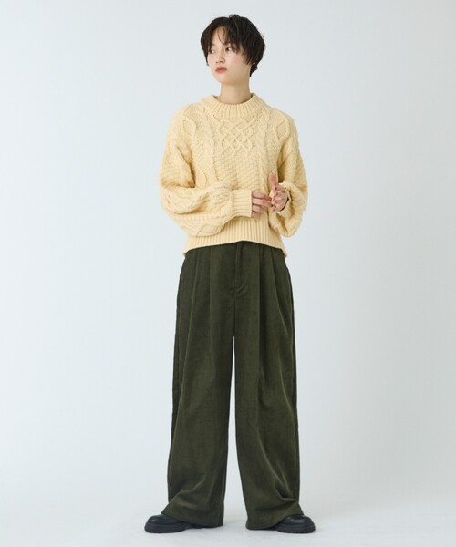 abahouse mavie(アバハウスマヴィ)の「【ベッキーコラボ】コールカーブパンツ(その他パンツ・レディース・ダークネイビー/ダークグリーン/ブラウン・38/36)」の13枚目の写真