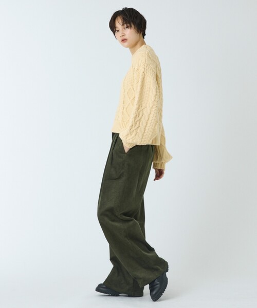 abahouse mavie(アバハウスマヴィ)の「【ベッキーコラボ】コールカーブパンツ(その他パンツ・レディース・ダークネイビー/ダークグリーン/ブラウン・38/36)」の14枚目の写真