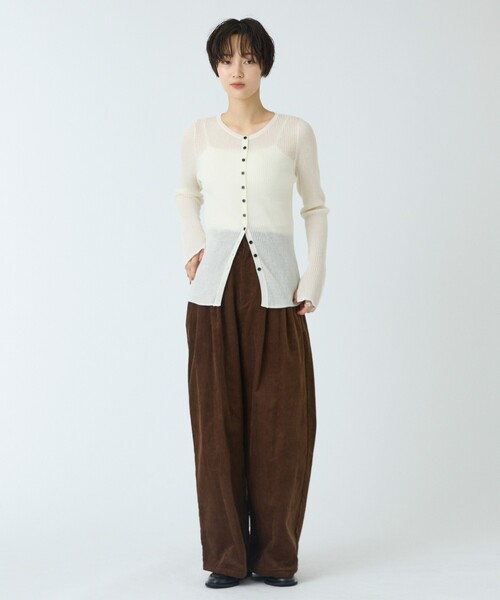 abahouse mavie(アバハウスマヴィ)の「【ベッキーコラボ】コールカーブパンツ(その他パンツ・レディース・ダークネイビー/ダークグリーン/ブラウン・38/36)」の16枚目の写真
