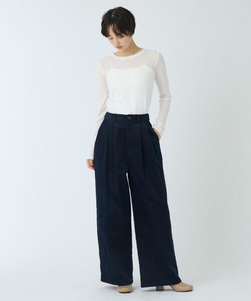 abahouse mavie(アバハウスマヴィ)の「【ベッキーコラボ】コールカーブパンツ(その他パンツ・レディース・ダークネイビー/ダークグリーン/ブラウン・38/36)」の19枚目の写真