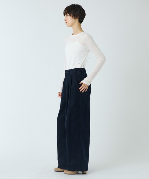 abahouse mavie(アバハウスマヴィ)の「【ベッキーコラボ】コールカーブパンツ(その他パンツ・レディース・ダークネイビー/ダークグリーン/ブラウン・38/36)」の20枚目の写真