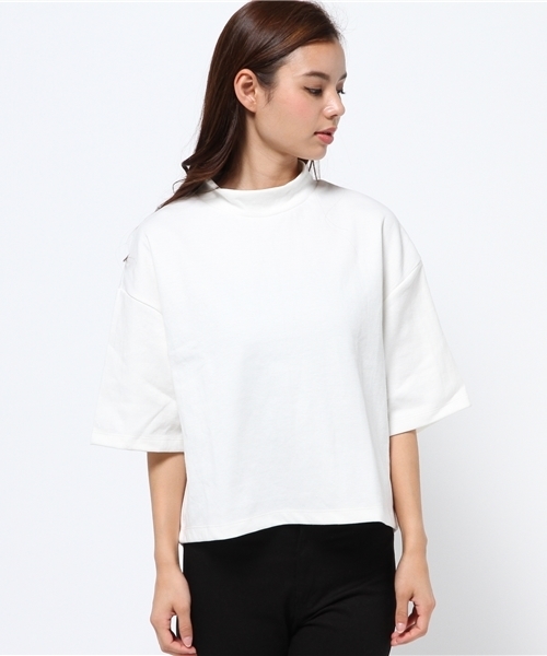 MOUSSY（マウジー）の「LOOSE NECK TOPS（Tシャツ/カットソー・レディース・オフホワイト/トップグレー/ライトブルー・FREE）」の9枚目の写真