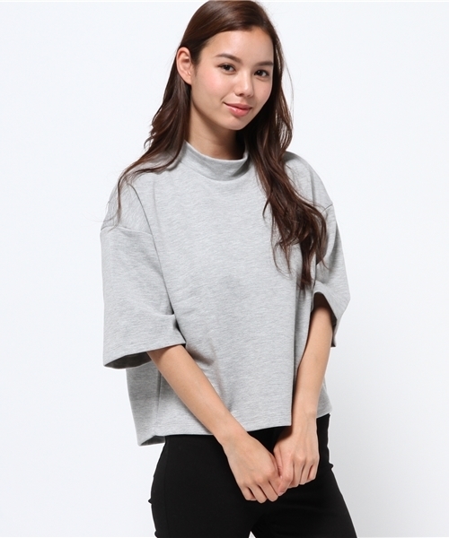 MOUSSY（マウジー）の「LOOSE NECK TOPS（Tシャツ/カットソー・レディース・オフホワイト/トップグレー/ライトブルー・FREE）」の7枚目の写真