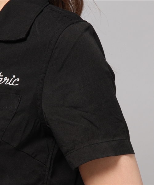 HYSTERIC GLAMOUR（ヒステリックグラマー）の「WITCHCRAFT ROCK刺繍 半袖ボーリングSH（シャツ/ブラウス・レディース・ホワイト/レッド系その他/ブラック・MEDIUM/SMALL）」の8枚目の写真