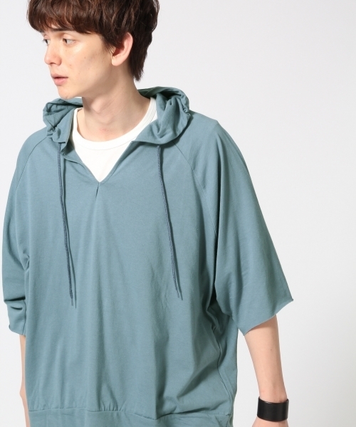 HARE（ハレ）の「カットフードスキッパー(HARE)（Tシャツ/カットソー・メンズ・グリーン/ネイビー/オフホワイト・SMALL/MEDIUM）」の2枚目の写真