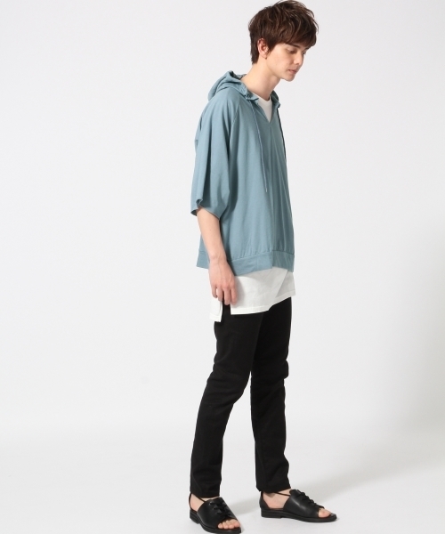 HARE（ハレ）の「カットフードスキッパー(HARE)（Tシャツ/カットソー・メンズ・グリーン/ネイビー/オフホワイト・SMALL/MEDIUM）」の7枚目の写真