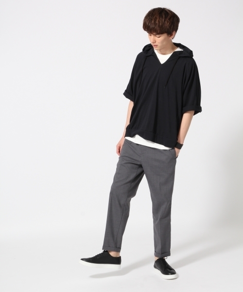 HARE（ハレ）の「カットフードスキッパー(HARE)（Tシャツ/カットソー・メンズ・グリーン/ネイビー/オフホワイト・SMALL/MEDIUM）」の8枚目の写真