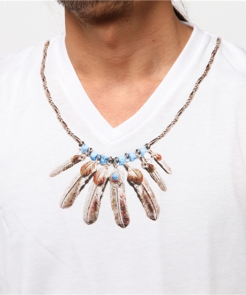 VENCEEXCHANGE（ヴァンスエクスチェンジ）の「ネックレスプリント半袖T（Tシャツ/カットソー・メンズ・オフホワイト/ダークグリーン/ブラック・LARGE/MEDIUM/SMALL）」の6枚目の写真