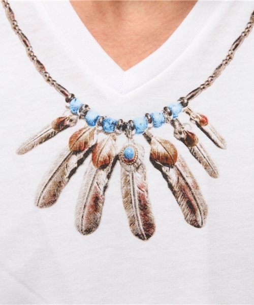 VENCEEXCHANGE（ヴァンスエクスチェンジ）の「ネックレスプリント半袖T（Tシャツ/カットソー・メンズ・オフホワイト/ダークグリーン/ブラック・LARGE/MEDIUM/SMALL）」の8枚目の写真