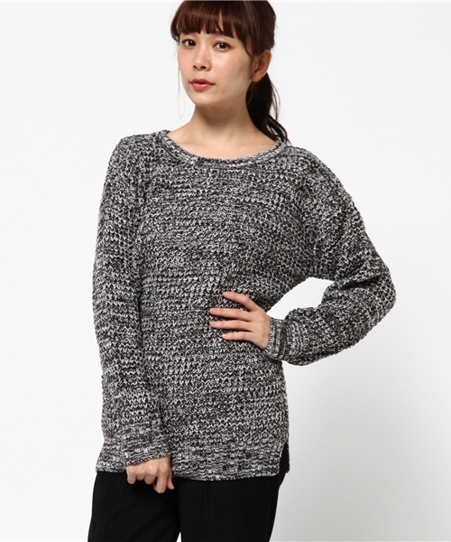 VENCEEXCHANGE（ヴァンスエクスチェンジ）の「アクリルBigワッフルニット            （ニット/セーター・レディース・ブラック/オフホワイト/グレー・MEDIUM）」の15枚目の写真