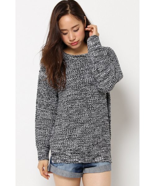 VENCEEXCHANGE（ヴァンスエクスチェンジ）の「アクリルBigワッフルニット            （ニット/セーター・レディース・ブラック/オフホワイト/グレー・MEDIUM）」の12枚目の写真