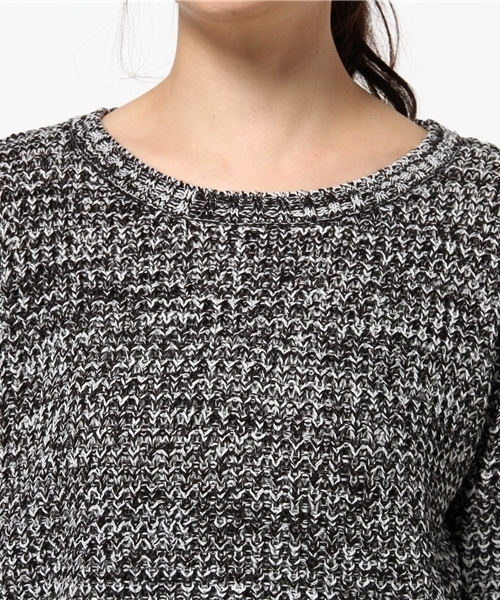 VENCEEXCHANGE（ヴァンスエクスチェンジ）の「アクリルBigワッフルニット            （ニット/セーター・レディース・ブラック/オフホワイト/グレー・MEDIUM）」の6枚目の写真