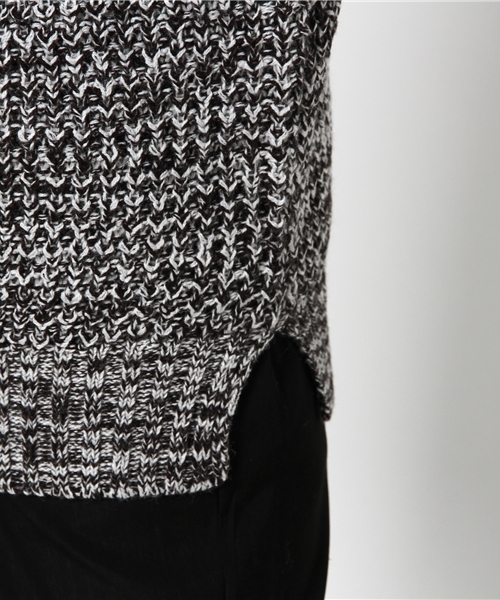VENCEEXCHANGE（ヴァンスエクスチェンジ）の「アクリルBigワッフルニット            （ニット/セーター・レディース・ブラック/オフホワイト/グレー・MEDIUM）」の8枚目の写真