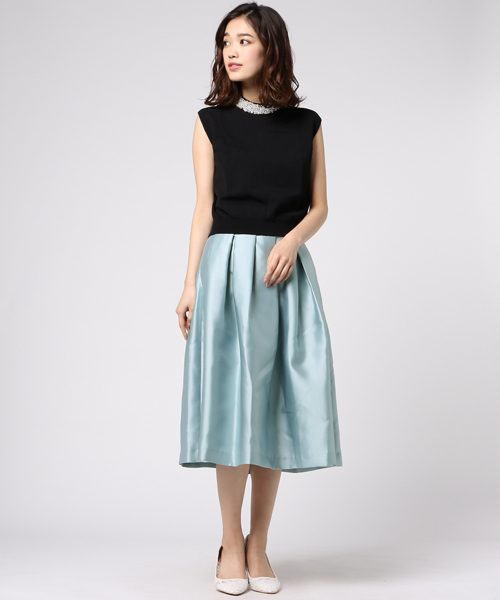 laboratory work(ラボラトリーワーク)の「トップスセットアップドレス【結婚式 ワンピース】(ドレス・レディース・ボルドー/ブラック/ミント・MEDIUM)」の18枚目の写真