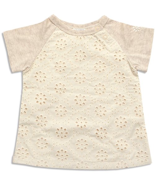 BREEZE（ブリーズ）の「レースTシャツ（Tシャツ/カットソー・キッズ・キナリ/ラベンダー/エメラルド・90/140/120/95/80/110/130/100）」の2枚目の写真