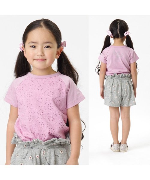 BREEZE（ブリーズ）の「レースTシャツ（Tシャツ/カットソー・キッズ・キナリ/ラベンダー/エメラルド・90/140/120/95/80/110/130/100）」の6枚目の写真