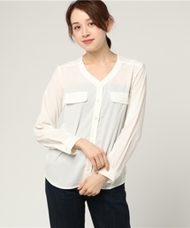 Honeys | Ｖネックブラウス(シャツ/ブラウス)