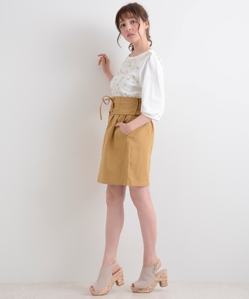 MAJESTIC LEGON(マジェスティックレゴン)の「ベルトセットスクエアスカート(スカート・レディース・ピンク系その他/マスタード/ブルー・SMALL/MEDIUM)」の21枚目の写真