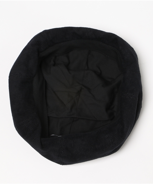 earth music&ecology（アースミュージックアンドエコロジー）の「コーデュロイベレー（ハンチング/ベレー帽・レディース・ダークベージュ/ブラック・FREE）」の6枚目の写真