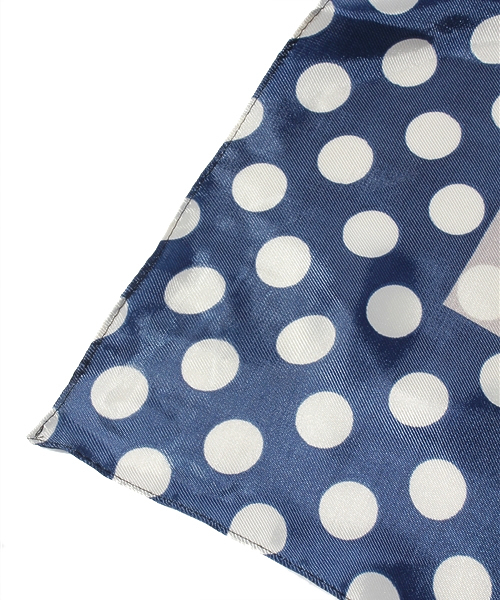 Another Edition（アナザーエディション）の「AE DOT Frame SCF（バンダナ/スカーフ・レディース・ホワイト/ネイビー・フリー）」の3枚目の写真