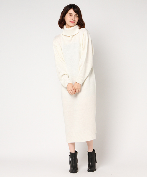 Spinns スピンズ の タートルネックニットワンピース ワンピース Wear