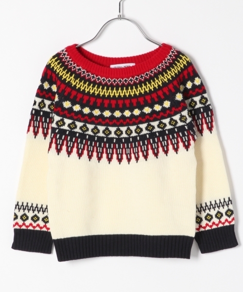 GLOBAL WORK（グローバルワーク）の「【キッズ】ガラクルーニットプルオーバー長袖17/763278（ニット/セーター・キッズ・ホワイト/ネイビー/イエロー/グレー/ホワイト系その他/ダークブルー/ダークグレー/ホワイト系その他3・LARGE/X-LARGE/XX-LARGE/SMALL/MEDIUM）」の3枚目の写真