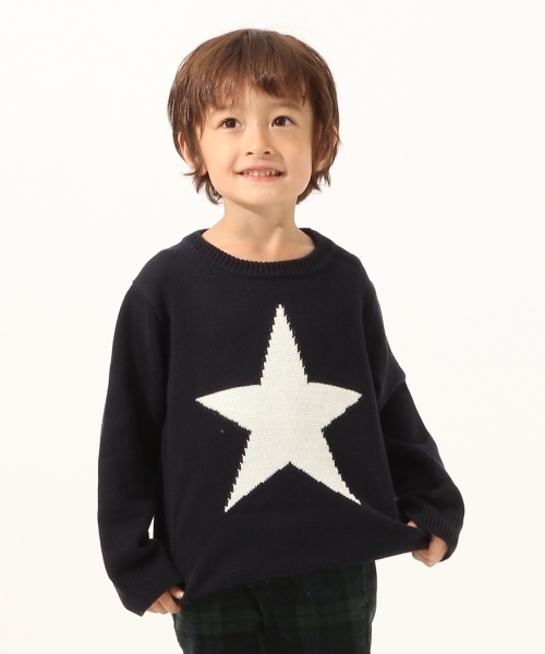 GLOBAL WORK（グローバルワーク）の「【キッズ】ガラクルーニットプルオーバー長袖17/763278（ニット/セーター・キッズ・ホワイト/ネイビー/イエロー/グレー/ホワイト系その他/ダークブルー/ダークグレー/ホワイト系その他3・LARGE/X-LARGE/XX-LARGE/SMALL/MEDIUM）」の6枚目の写真
