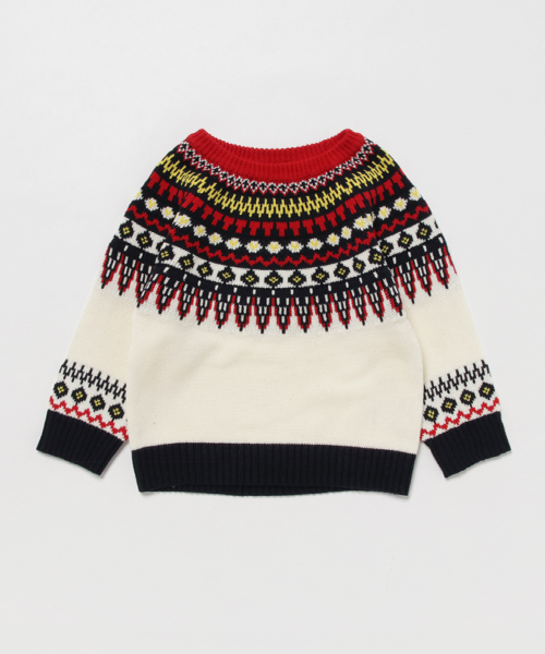 GLOBAL WORK（グローバルワーク）の「【キッズ】ガラクルーニットプルオーバー長袖17/763278（ニット/セーター・キッズ・ホワイト/ネイビー/イエロー/グレー/ホワイト系その他/ダークブルー/ダークグレー/ホワイト系その他3・LARGE/X-LARGE/XX-LARGE/SMALL/MEDIUM）」の12枚目の写真